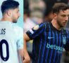 Carlos Augusto con le nuove maglie dell'Inter
