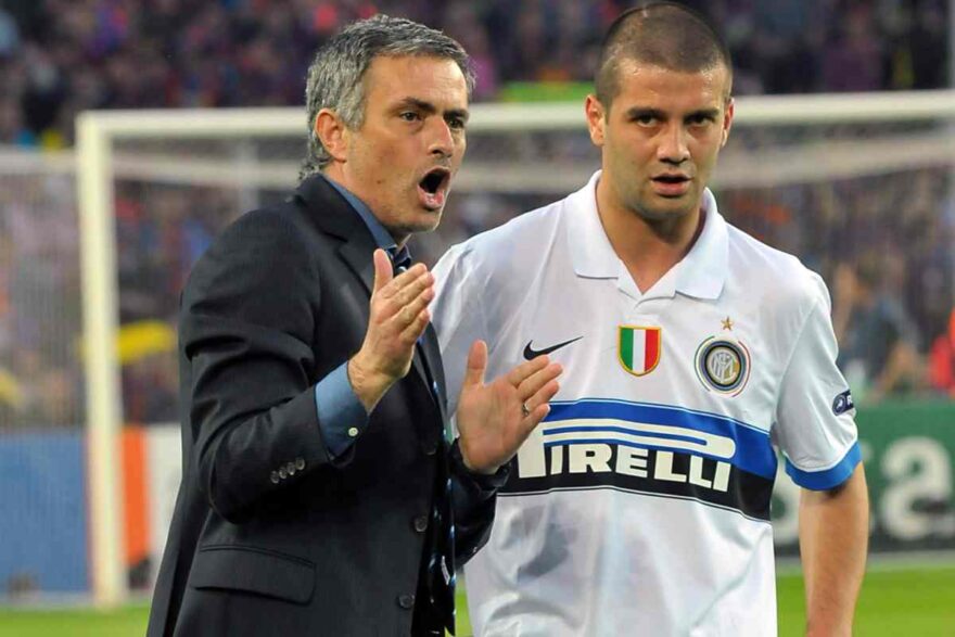 Chivu con Mourinho