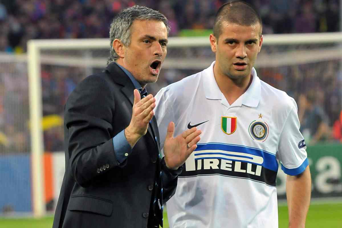 Chivu con Mourinho