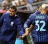 Chivu e Dimarco si salutano