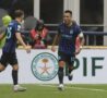 Lautaro Martinez esulta dopo il gol segnato all'Urawa