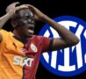 Osimhen e il logo dell'Inter