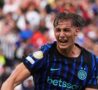 Pio Esposito esulta dopo il gol in Inter-River Plate