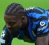 Thuram a terra durante una gara dell'Inter