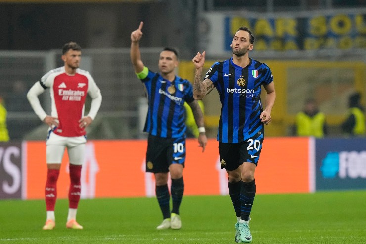 Calhanoglu e Lautaro in campo