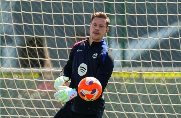 Marc Andre ter Stegen durante un allenamento