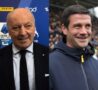 Marotta e Chivu sorridono