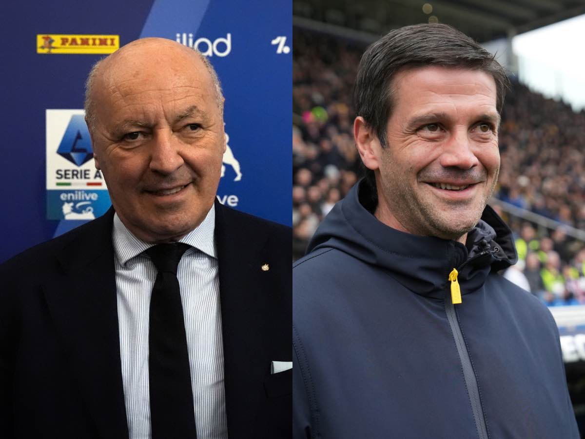 Marotta e Chivu sorridono