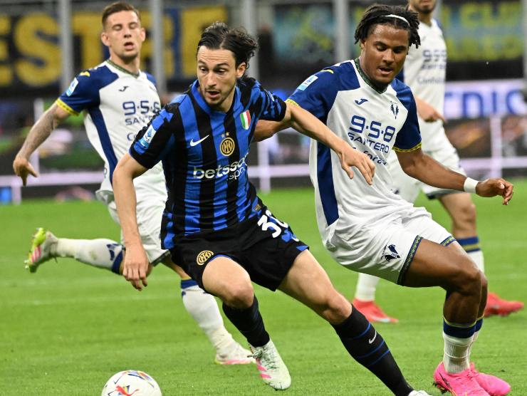 Matteo Darmian in campo con la maglia nerazzurra