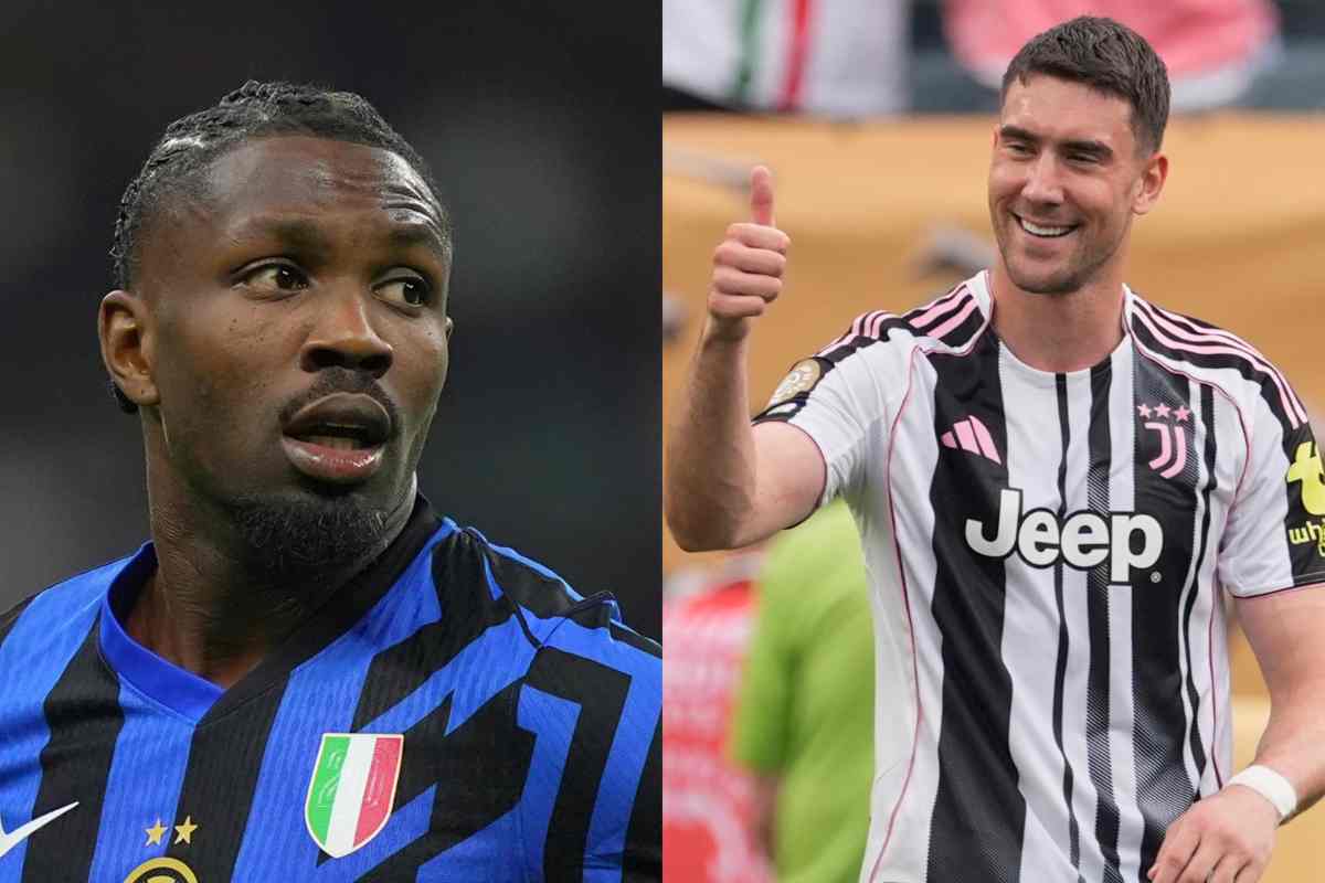 Thuram e Vlahovic foto combo