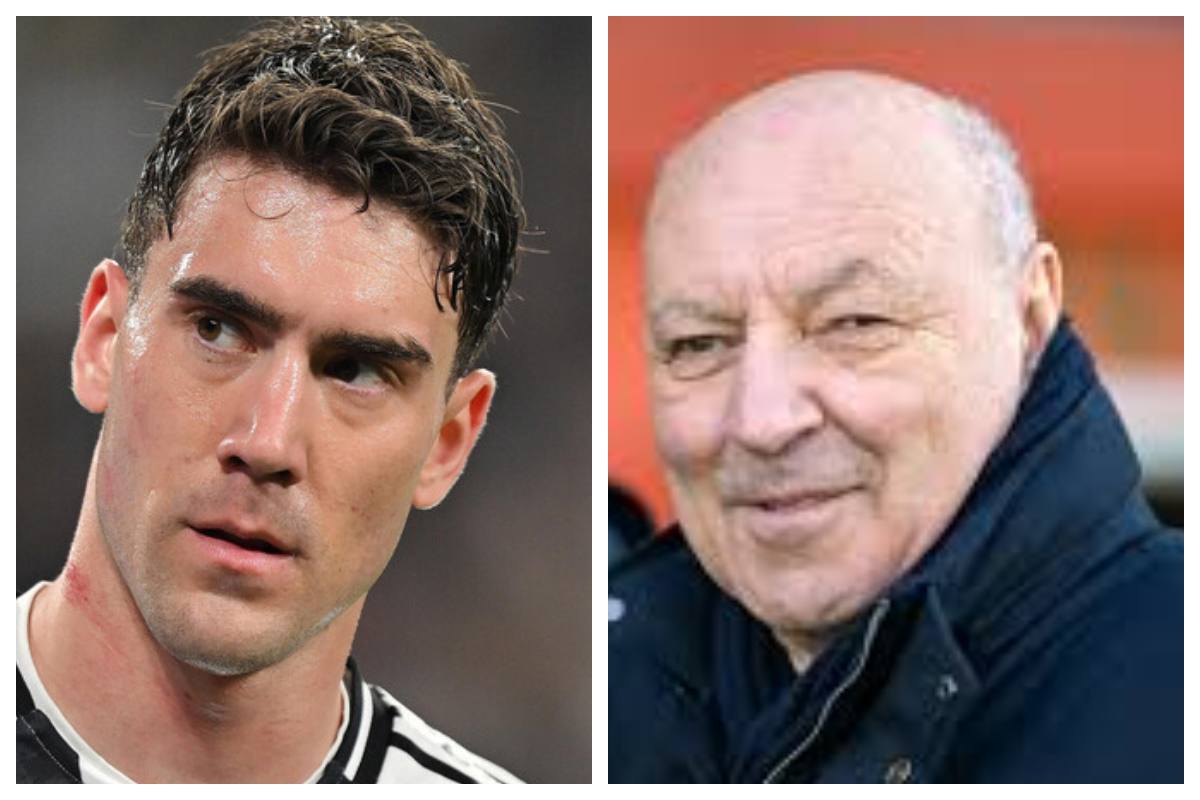 Vlahovic e Marotta 