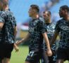 I giocatori dell'Inter prima di una partita al Mondiale per Club