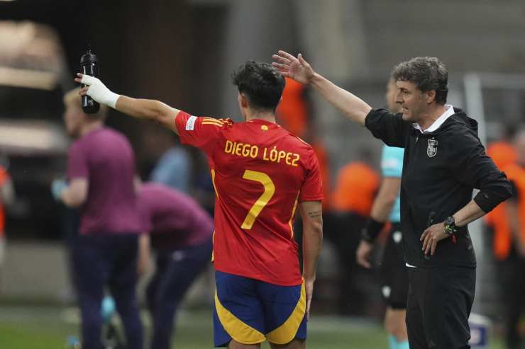 Diego Lopez con la Spagna