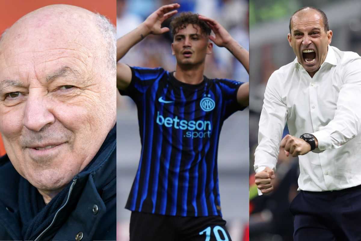 Marotta, Sebastiano Esposito e Massimiliano Allegri