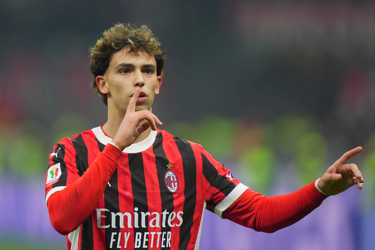 Joao Felix esulta dopo un gol col Milan