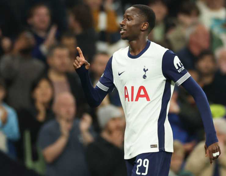 Sarr con il Tottenham