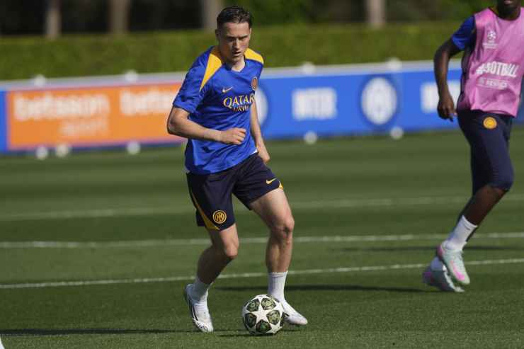 Zielinski in allenamento