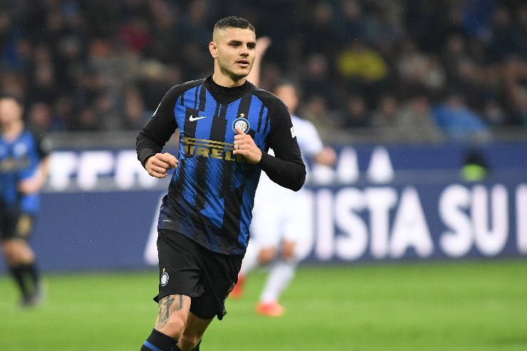 Mauro Icardi su azione all'Inter