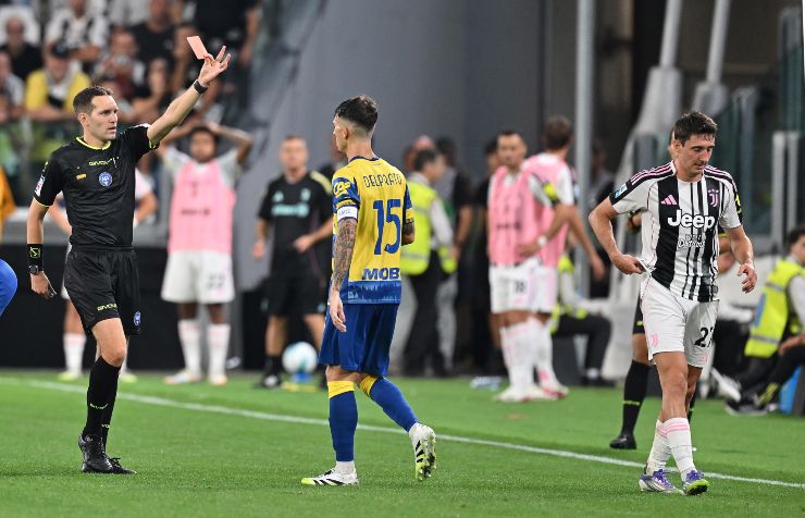 Juve-Parma, Mercenaro espelle Cambiaso