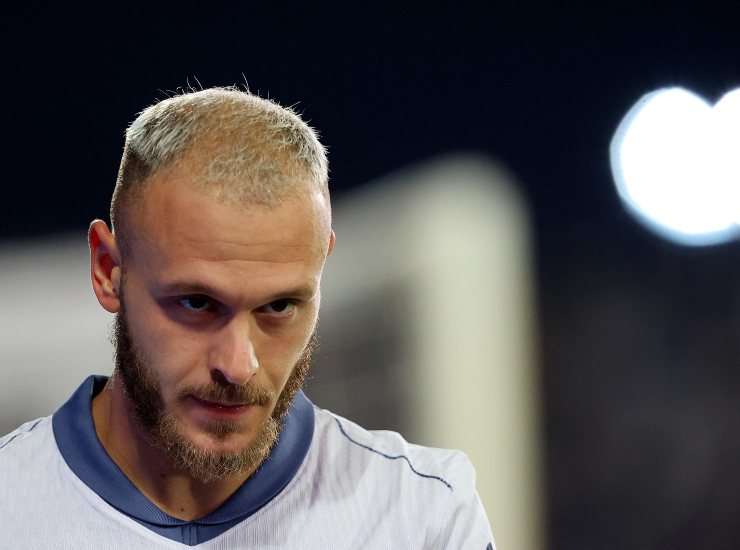 Dimarco durante una partita dell'Inter