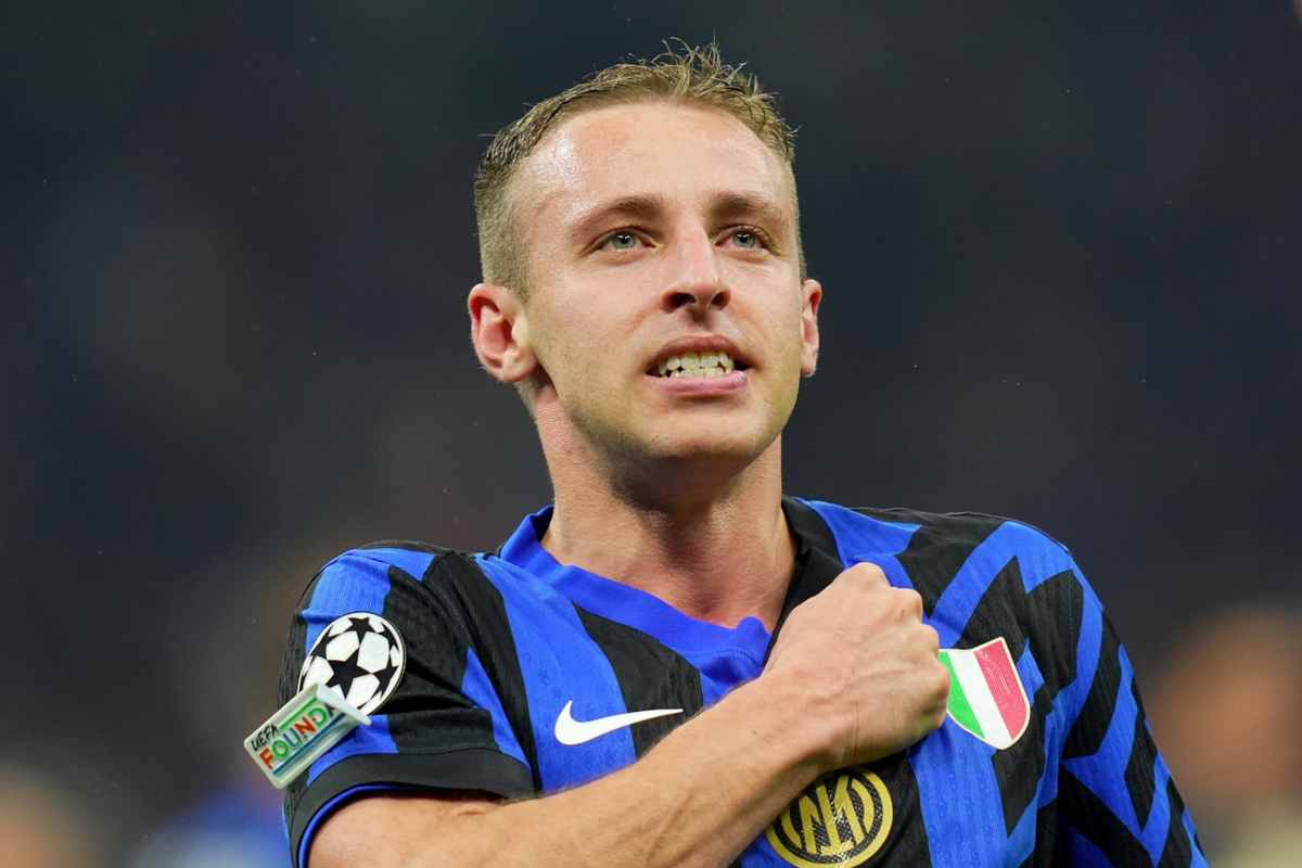 Frattesi esulta dopo un gol con l'Inter