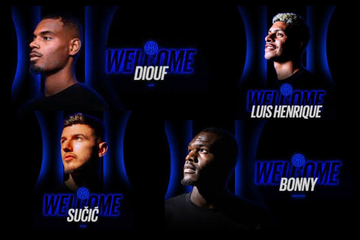 Copertina con tutti gli acquisti Inter del calciomercato estivo