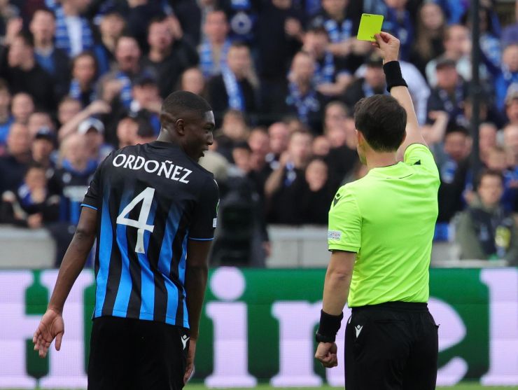 Ordonez durante una partita del Brugge