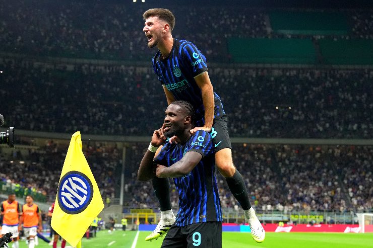 Sucic e Thuram esultano a San Siro