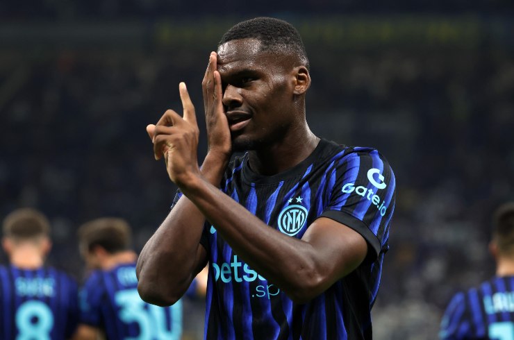 Esultanza Bonny dopo il gol in Inter-Torino