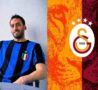 Calhanoglu con maglia Inter vintage e sfondo Galatasaray