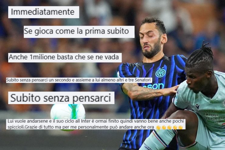 Risposte tifosi su Calhanoglu