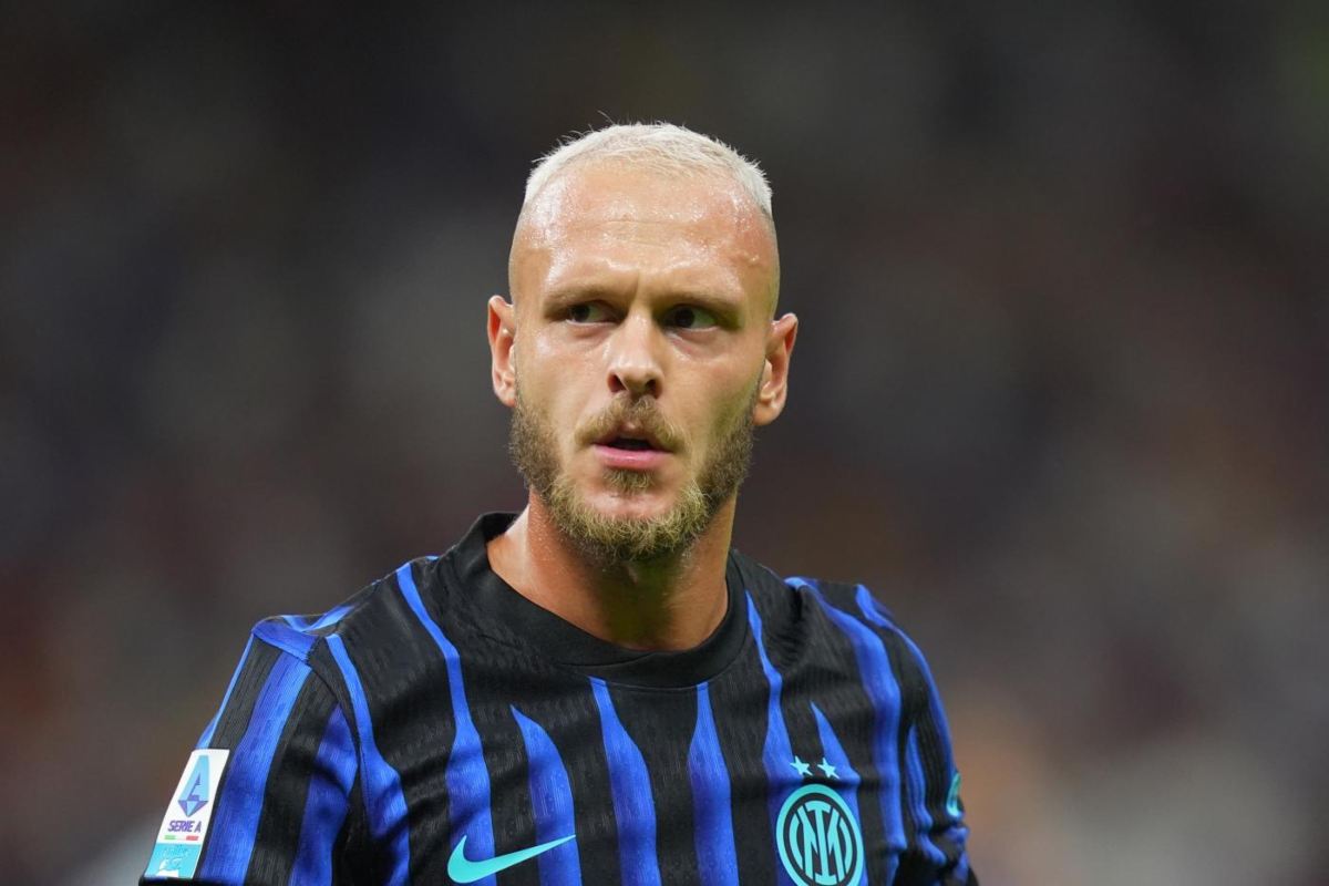 Dimarco durante una partita dell'Inter