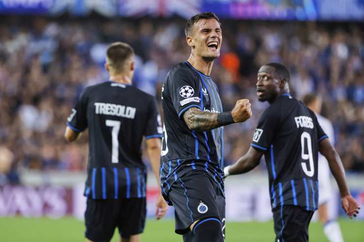 Stankovic esulta con il Club Brugge
