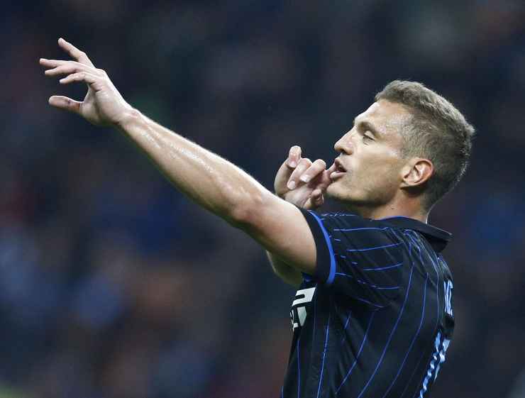 Vidic con l'Inter
