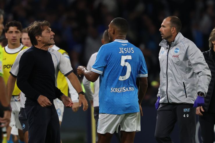 Conte contro Lautaro durante Napoli-Inter