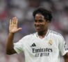 Endrick esulta dopo un gol col Real Madrid
