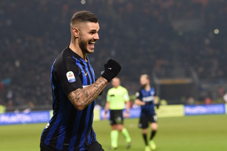 Icardi esulta dopo un gol con l'Inter
