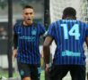Lautaro e Bonny esultano in Inter-Cremonese