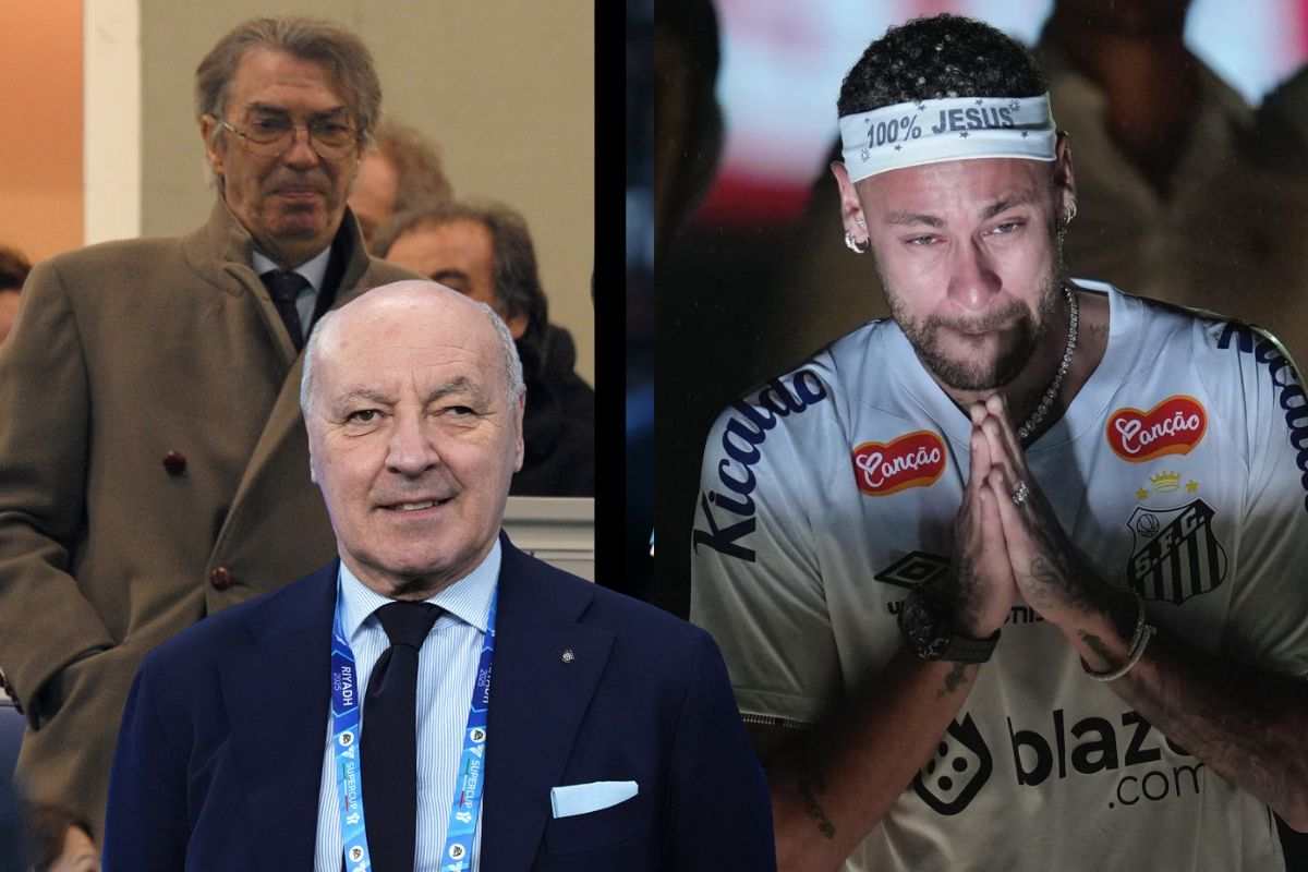 Neymar, Marotta e Moratti ai tempi in cui era ancora il patron dell'Inter