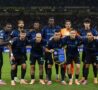 Squadra in posa prima di Inter-Slavia Praga