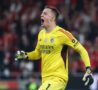 Trubin esulta dopo un gol del Benfica