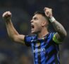 Lautaro esulta dopo il gol al Barcellona