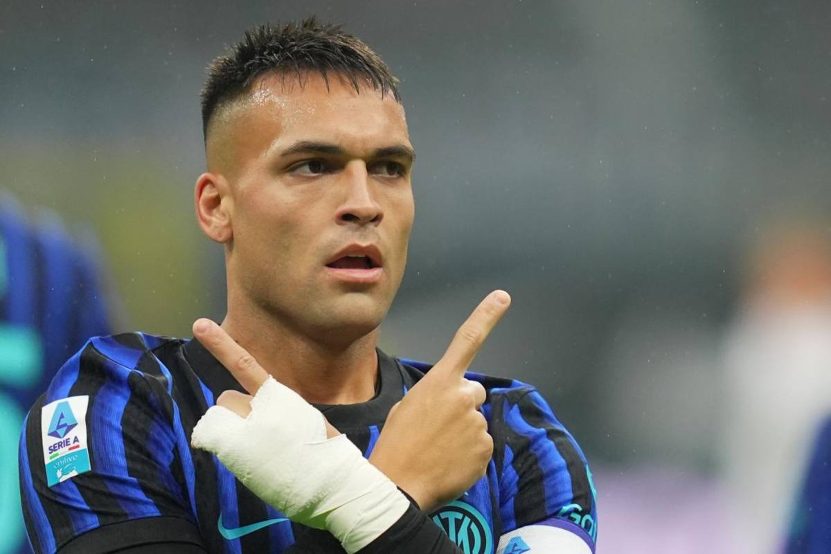 L'esultanza di Lautaro dopo un gol con la maglia dell'Inter
