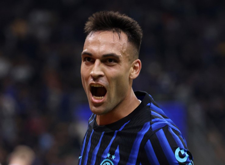Lautaro esulta dopo un gol con l'Inter
