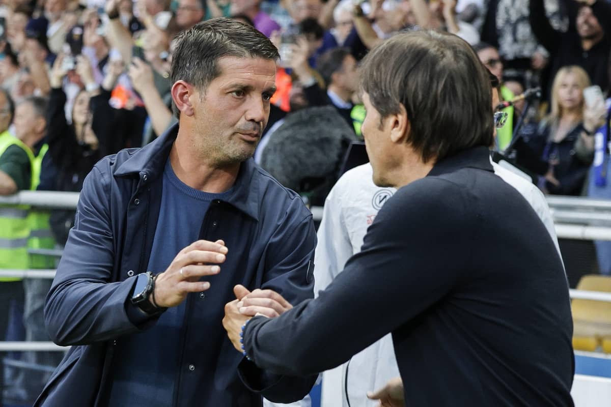 Chivu e Conte prima di Parma-Napoli stagione 2024/2025
