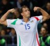 Pio Esposito esulta dopo il gol in Estonia-Italia