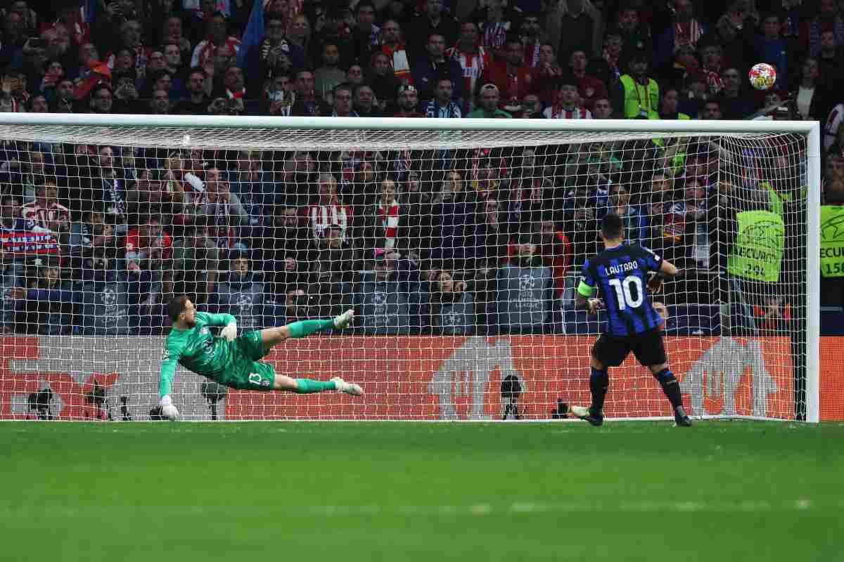 Atletico Madrid-Inter 13 marzo 2024: Lautaro sbaglia il rigore decisivo