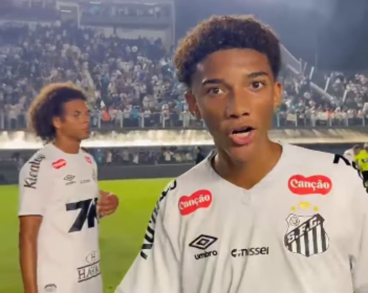 Robinho junior in un video del Santos
