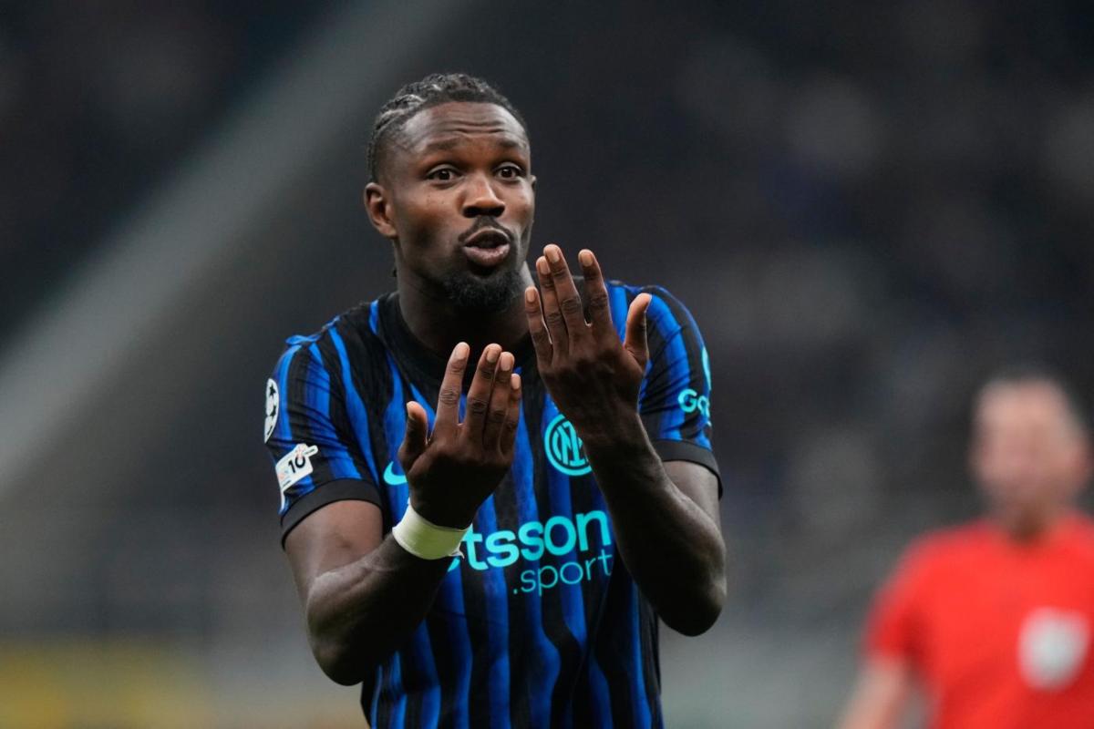 Thuram durante Inter-Slavia Praga