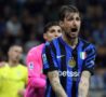 Acerbi urla durante una partita dell'Inter